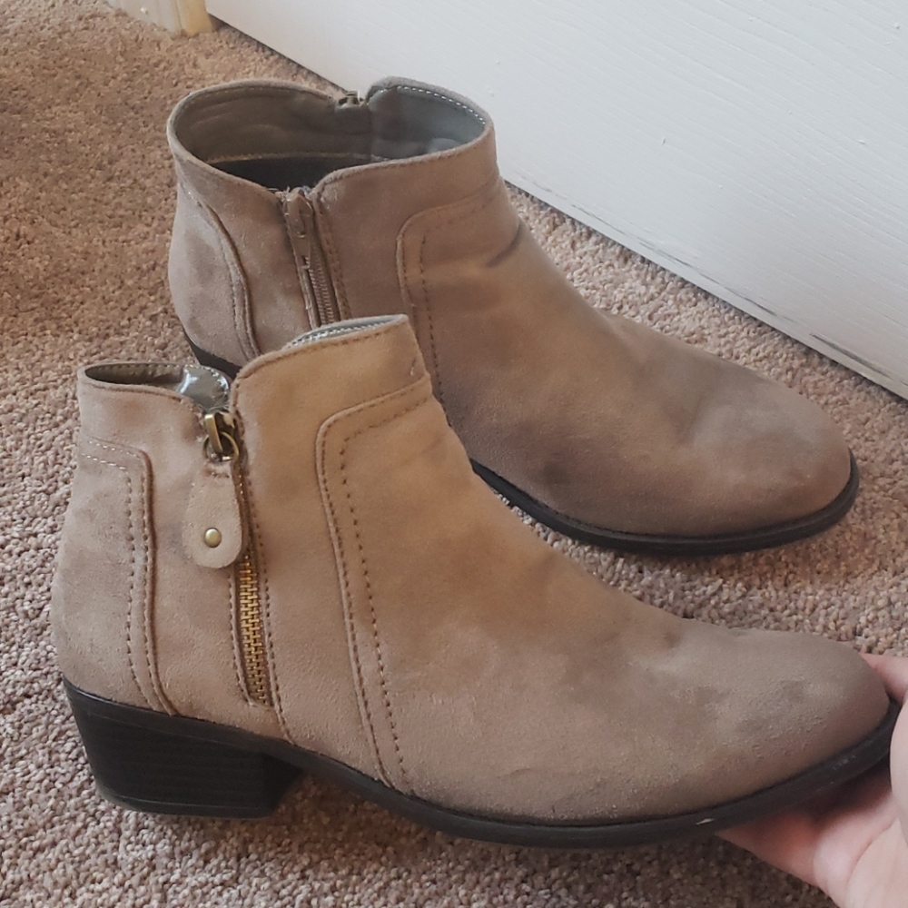 Suede booties